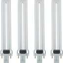 SATZOL 4 Pack 13W GX23 2 Pin Base Bulb 4100K PL-S 13W CFL Light Bulb Replacement for Sylvania 21135 CF13DS/841- Philips 146878 PL-S 13W/841 and GE 97572 F13BX/841