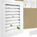 12"*18" Gable Vent,Aluminum Alloy Wall Vent Shed Vents,with Removable Strainer and 180 Degree Opening Angle.Ideal for Attic,Shed,Garage,Play House,Coop.[Inside Dimensions:9.5"w X 15"h]-White 1 Pack