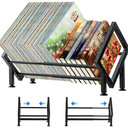 Adjustable Desktop Bookshelf for Desk Book Organizer, Tilting Tabletop Bookshelf in Office Home/Bedroom, Vinyl Record Storage Holder Book Rack for Magazine/CDs/Books/Vinyls Display (Patent Pending