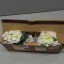 6 Bundles White Artificial Geranium Flowers for Outdoors Spring Decor Geraniums Silk Flowers UV Resistant Lifelike Faux Flowers for Spring Indoor Outdoor Garden Patio Porch Balcony Home Decoration