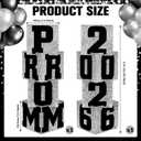 Queekay 8 Pcs Prom Column Standup Photo Booth Decorations 2026 Prom Backdrop Balloon Boxes Cardboard Decoration Column for Party College, 11.8 x 44.9 Inch(Black, Silver Base)