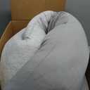 Plufl Hugl Cooling Body Pillow for Adults, U Shaped Pregnancy Pillow, Grey, Large