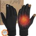 RIGWARL Gloves for Cool&Cold Weather Waterproof, Winter Gloves for Men Women Touch Screen (X-Large, A112 Colder-(75% Warm)-Black)