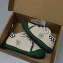 Toddler Shoes Boys Girls Infant Sneakers Non-Slip Rubber Sole Baby Crib First Walker Shoes (7.5 Toddler, A Green-white)