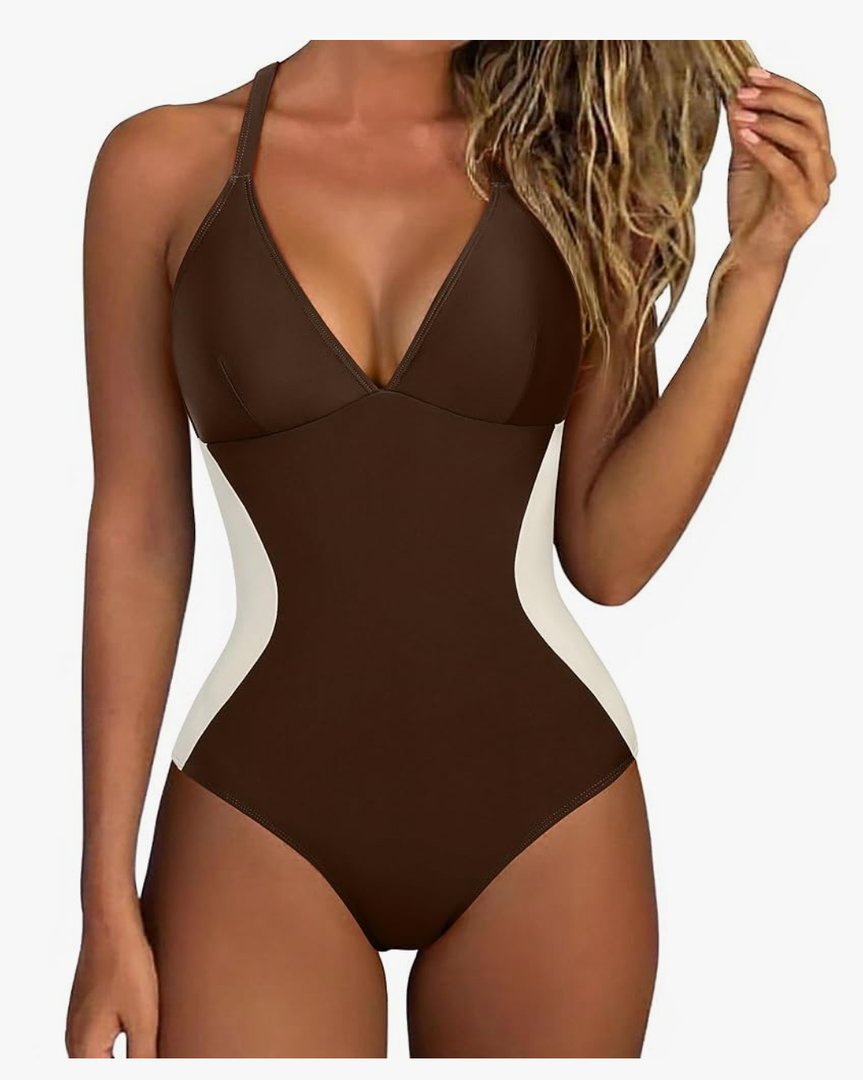 SUUKSESS Women Slimming Tummy Control One Piece Swimsuit Sexy Bathing Suit XL