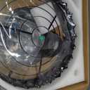 48 Inch Fandelier Ceiling Fan with Light, Chandelier Ceiling Fan for Bedroom Living Room, LED Dimmable, 6-Speed Reversible Motor, Timer & Memory Function-Black