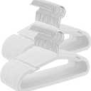 SONGMICS Baby Hangers 50 Pack, 11 x 6.9 Inches, Non-Slip Velvet Kids Hangers for Closet, Space-Saving, Wide Shoulder Notches, Cloud White UCRF037W01