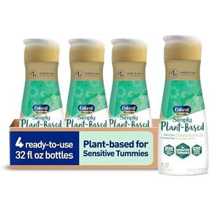 Enfamil Prosobee Plant based Baby Formula, for Sensitive Tummies, Soy-based Plant Sourced Protein, Vitamins for Immune Support, Lactose-free, Milk free, Gluten free, 32 Fl Oz Bottle (4 count) BB 10/01/26