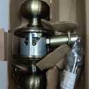 SCHLAGE F51A GEO 609 Georgian Knob Keyed Entry Lock, Antique Brass