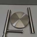 YUMORE Toilet Paper Holder Stand, 4.4lbs Heavy Duty Stainless Steel Free Standing Bathroom Tissue Roll Holder, Brushed Nickel