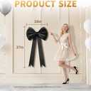 Black Big Bows Decorations, 16 inchs for Party Decorations Wedding Coquette Wall Decor Baby Shower Christmas Tree Bows