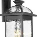 Darkaway Outdoor Lights Fixtures Wall Mount, Extra Large 26inch Outdoor Wall Sconce Lights with Water Ripple Glass for House Front Porch Patio Garage E12 Bulb Base