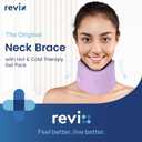 REVIX Soft Neck Brace Cervical Collar, Adjustable Neck Support Brace with Hot Cold Gel Pack & Cervical Support Collar for Sleeping, Relieves Cervical Spine Pressure, Purple