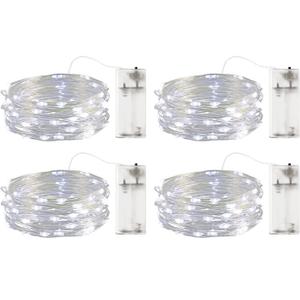 Fairy Light Battery Operated String Lights 4 Pack 20LED Copper Wire Firefly Twinkle Lights Indoor Waterproof for Christmas Halloween,Garden Party, Bedroom, Wedding, BirthdayCool White
