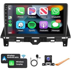 Android Car Stereo for Honda Accord 8th 2008 2009 2010 2011 2012 2013 Support Wireless Carplay/Android Auto with 10.1 Inch Touchscreen WiFi GPS Navigation BT USB FM/RDS Radio Receiver Backup Camera