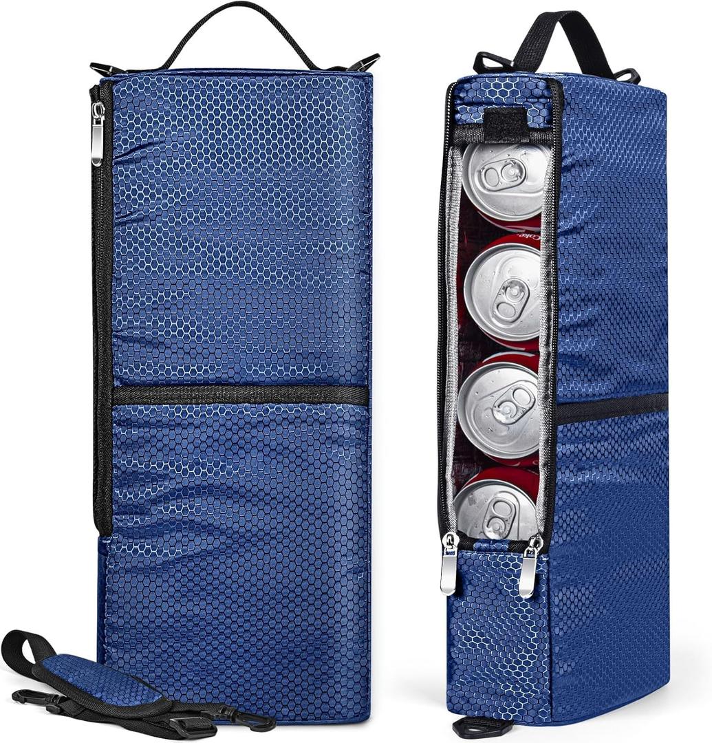Golf Cooler Bag - Golf Accessories Gifts for Men Women Holds 6 Beer Cans or 2 Wine Bottles, Fits in Golf Bags Insulated Beer Cooler for Golfing, Beach Days, Picnic (Navy)