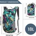 ZOMAKE Ultra Lightweight Packable Backpack 18L, Small Foldable Hiking Backpacks Water Resistant Folding Daypack for Travel(Mixed Color-Leaves)