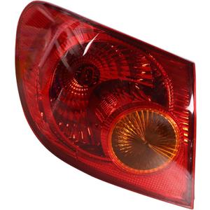 labwork Left Driver Side LH Tail Light Lamp Assembly Red Lens and Housing Replacement for Toyota Corolla 2003-2008 Outer Rear 8156002290 TO2800154