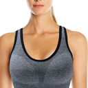 AKAMC Women's Cross Back Sport Bras,Adjustable Straps Padded Criss Cross Cropped Bras for Yoga Workout Fitness 2 Pack XXXL