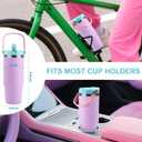 32 oz Tumbler with Handle and Flip Straw,Keep Cold or Hot,Fits in Cup Holder,Reusable Leak Proof Stainless Steel Vacuum Water Bottle,Suitable for Home Gym Trave, Easy to Carry(Black)
