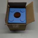 CypherX Wood Tissue Box Cover, Tissue Box Cover Square, Building Blocks Tissue Box Holder with Slide-Out Bottom, Cute Home Decor for Bathroom Living Room Office Kitchen (Blue, Small)