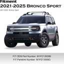 w/o DRL Headlights Compatible With 2021-2024 Bronco Sport | Projector Headlight Signature Full LED Headlamp Assembly OE Factory Style With Bulbs Left Driver Side M1PZ13008B