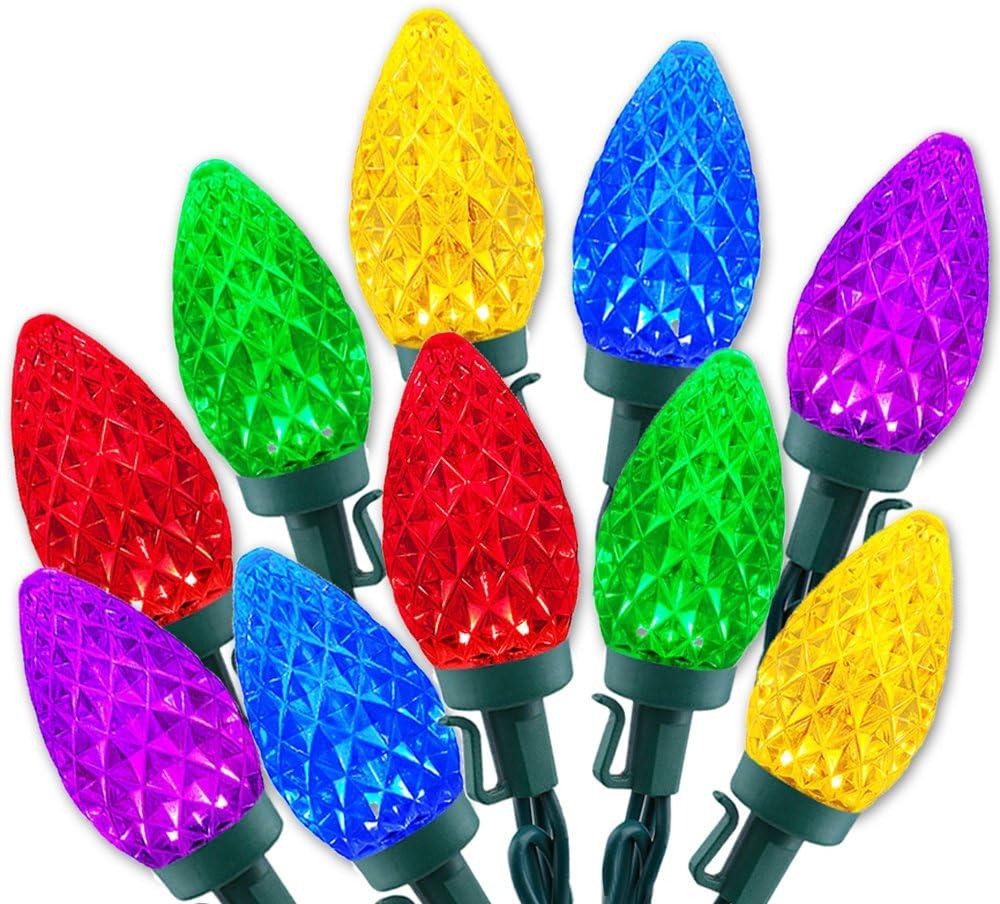 HAYATA Christmas Lights 50 LED 24Ft Strawberry String Light - Fairy Xmas Decor Lighting for Outdoor, Indoor, Patio, Party, Home, Wreath, Garland,Tree Decoration. (C7-Multi Color)