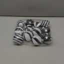 12 Pcs Black and White Christmas Ball Ornaments 2.36 Inch Xmas Stripe Dot Hanging Ornaments Plastic Glitter Tree Decorations for Christmas Halloween Holiday Party Tree Wreath Decoration