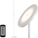 JOOFO Floor Lamp,30W/2400LM Sky LED Modern Torchiere 3 Color Temperatures Super Bright -Tall Standing Pole Light with Remote & Touch Control for Living Room,Bed Room,Office (Pearl White)