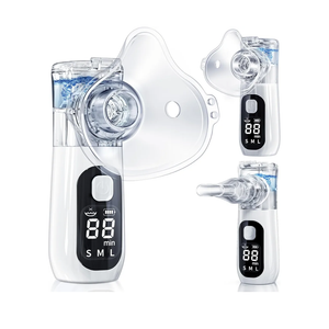 Portable Nebulizer for Adults and Kids with Smart LED Display, 3 Modes & AutoCleaning, Handheld Nebulizer for Home and Travel Use