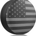 Spare Tire Cover for RV Trailer, Waterproof Leather Wheel Cover with American USA Flag, Camper Spare Tire Cover Fit for Jeep Wrangler Rv SUV Truck Travel Trailer 14"