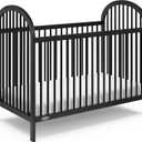 Graco Olivia 3-in-1 Convertible Crib GREENGUARD Gold Certified, 100% Solid Wood, Fits Standard Baby Crib Mattress, Converts to Toddler Bed and Daybed, 4 Adjustable Mattress Heights (Black)