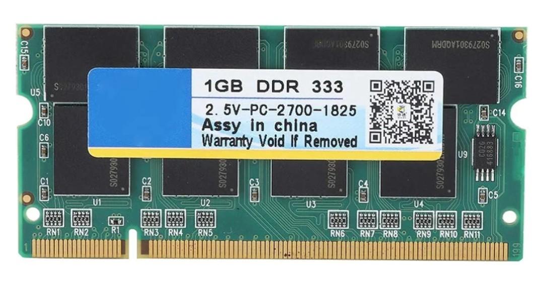 Laptop, 1G 333MHz Laptop Memory DDR, 200pin 2.5V Laptop Memory Module, for DDR PC 2700 Notebook Full Compatibility for Default