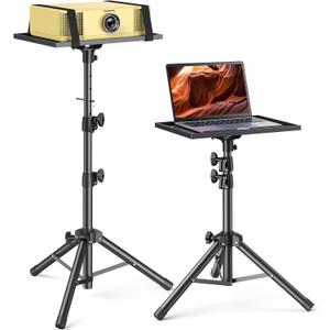 AMADA HOMEFURNISHING Height Adjustable Projector Tripod Stand for 26 to 51 in, Foldable Laptop Tripod Stand, Portable Outdoor Projector Stand for Laptop, Projector, DJ, or Sheet Music-AMPS02