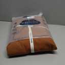 MooMee Bedding Duvet Cover Set 100% Washed Cotton Linen Like Textured Breathable Durable Soft Comfy (Solid Dark Orange, Super King Plus 120"x120")