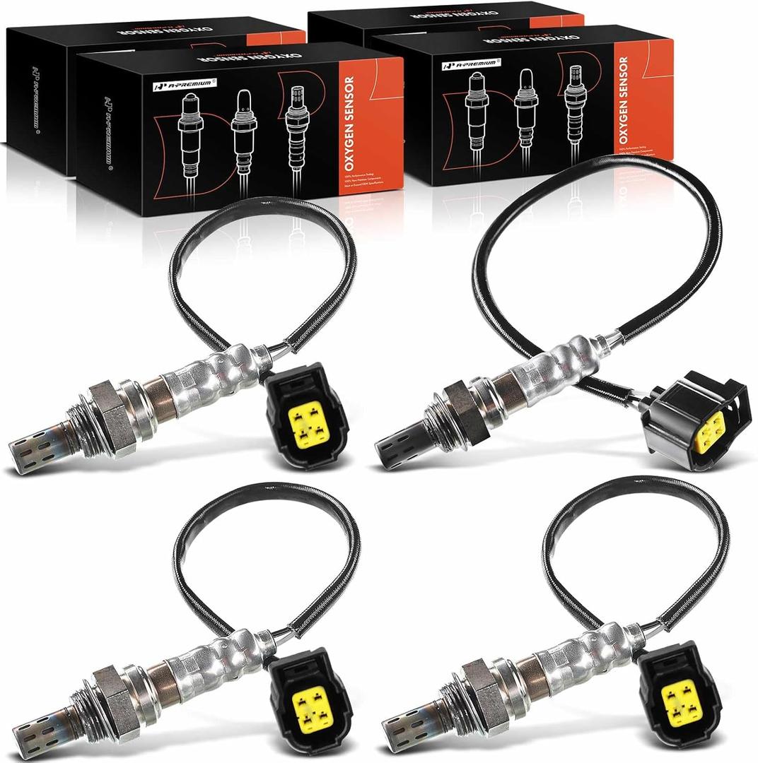A-Premium O2 Oxygen Sensor Compatible with Jeep Grand Cherokee, Cherokee & Dodge Grand Caravan, Charger, Journey, Durango, Challenger, Avenger & Chrysler Town, Upstream & Downstream, 4-PC Set