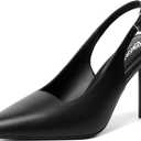 RIBONGZ Sexy Slingback Pumps Elegant Dressy Heels for Women Closed Toe Pointy High Heels Wedding Bride Prom Party Evening Shoes (9)