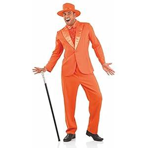 Mens 90s Comedy Movie Costume Adults Bright Orange Character Suit - X-Large