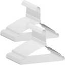 Yuntau 120 Pcs Wire Hangers Bulk 16" Dry Cleaner Hangers for Clothes Caped Clothing Pants (White,Groove)