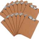 Clipboard, HERKKA 15 Pack Hardboard Office Clipboards Standard A4 Letter Size Clipboard with Low Profile Clip, Size 12.5 x 9 Inch