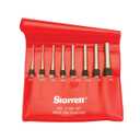 Starrett Drive Pin Punch Set with Knurled Grip and Protective Vinyl Case - 4" Length, 1/16", 3/32", 1/8", 5/32", 3/16", 7/32", 1/4", 5/16" Punch Diameter - S565PC