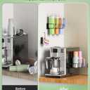 Magnetic Stanley Cup Holder for Refrigerator, Water Bottle Organizer with 2 Holders & 1 Lid Rack for Stanley 40 oz, Tumbler Lid Organizer for Stanley Cup Accessories, Ideal for Gifts