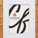 Craig Frames 14x18 Gold Picture Frame Matted to 12x16, Wood Wall Decor