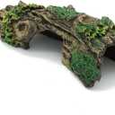 JIH Aquarium Decorations Resin Hollow Tree Trunk Ornament, Bettas House Cave Wood House Decor for Fish Tank (HS-SP207)