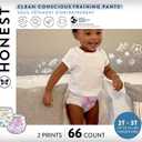 The Honest Company Clean Conscious Training Pants for Sensitive Skin | Hypoallergenic, Fragrance Free | Magical Moments + Butterfly Kisses | Size 2T/3T (up to 34 lbs), 66 Count