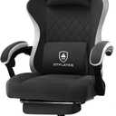 GTPLAYER Gaming Chair, Fabric Computer Office Chair with Pocket Spring Cushion, Ergonomic Office and Gaming, Video Gaming Chair with Linkage Armrests, High Back Desk Chair with Adjustable Recliner