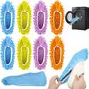 8 Pack Shoe Washing Machine Bag Chenille Shoe Laundry Bag 360 Deep Cleaning Reusable Sneaker Bags for Washing Machine Sneakers Slippers, 4 Colors