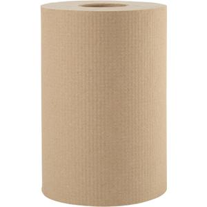 Boardwalk 6252 Hardwound Paper Towels, 8" x 350ft, 1-Ply Natural (Case of 12 Rolls) (Brown)