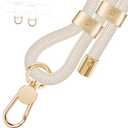 UKON Cell Phone Lanyard,Crossbody Lanyard and Wrist Strap Premium Metal Buckle Phone Charms with 2 X Phone Patch (Beige), Large