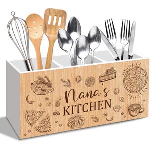 Nana Gifts Kitchen Utensil Holder Counter Decor, Nana's Kitchen Countertop Organizer Accessories, Mothers Day Birthday Grandma Gift Cooking Utensil Holder for Counter